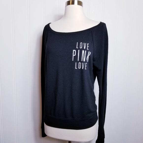 PINK Victoria's Secret Tops - Victoria's Secret Love Pink Lightweight Sweatshirt